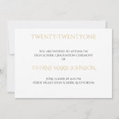 Modern 3 Afstuderen met minimalistische fotosjablo Kaart (Achterkant)