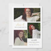 Modern 3 Afstuderen met minimalistische fotosjablo Kaart (Voorkant)