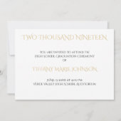 Modern 3 Afstuderen met minimalistische fotosjablo Kaart (Achterkant)