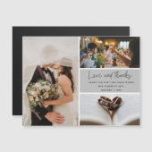 Modern 3 Bedankt met fotoliefdesweddenschap Bedank (Voorkant / Achterkant)