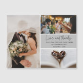 Modern 3 Bedankt met fotoliefdesweddenschap Bedank (Voorkant)