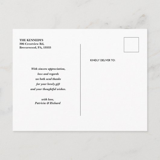 Modern 3 Collage Weddenschap met foto's Hartelijk  Aankondigingskaart (Achterkant)