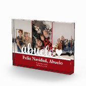 Modern 3 Foto Abuelo Feliz Navidad Photo Block (Rechts)