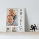 Modern 3 Foto Abuelo Plaque Fotoplaat<br><div class="desc">Een moderne foto-collage keepomwille plaque,  perfect als cadeau voor vaders dag,  verjaardag,  kerst of een andere gelegenheid. Het fotoplaatje bevat 3 foto's,  een vetgedrukt lettertype in grijs dat 'ABUELO' en 'EST: 20XX staat.</div>