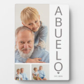 Modern 3 Foto Abuelo Plaque Fotoplaat (voorkant)