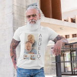 Modern 3 Foto Abuelo T-shirt<br><div class="desc">Een modern fotocollage-keepaardshirt,  perfect als cadeau voor vaders dag,  verjaardag,  kerst of een andere gelegenheid. Het fotoshirt bevat 3 foto's,  een vetgedrukt lettertype in grijs dat 'ABUELO' en 'EST: 20XX.</div>