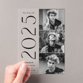 Modern 3 foto acryl Afstuderen aankondiging (Insitu (Draagbaar))