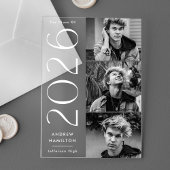 Modern 3 foto acryl Afstuderen aankondiging