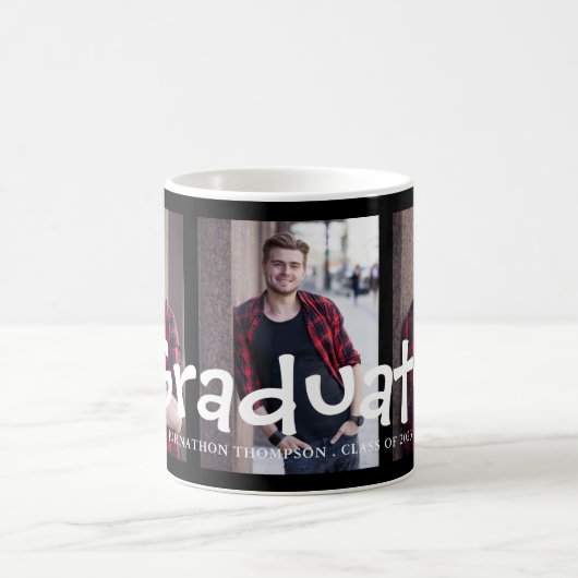 Modern 3 Foto Afstuderen Koffiemok (Center)