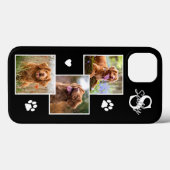 Modern 3 foto Black Pet Dog Case-Mate iPhone Case (Achterkant (horizontaal))