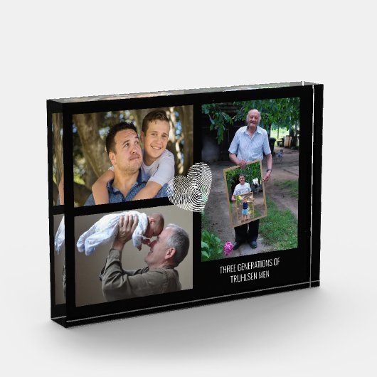 Modern 3 Foto Collage 3 Generaties Familie (Links)