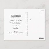 Modern 3 Foto Collage Baby Birth Briefkaart (Achterkant)