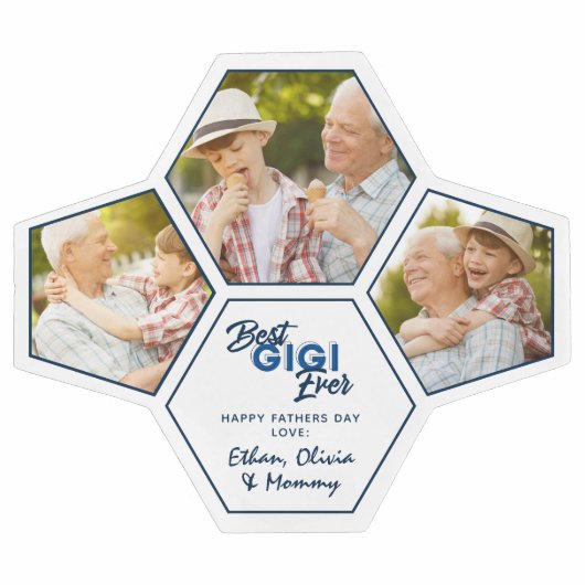 Modern 3 Foto Collage Best Gigi Ever Voetbal (Enkel)