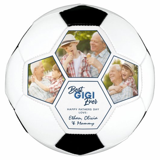 Modern 3 Foto Collage Best Gigi Ever Voetbal (Voorkant)