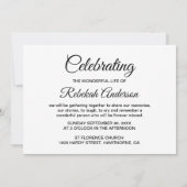 Modern 3 Foto Collage Funeral Aankondiging (Achterkant)