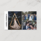 Modern 3 Foto Collage Professional Fotograaf Visitekaartje (Voorkant)