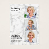 Modern 3 Foto Memorial Funeral Prayer Kaart (Voorkant)