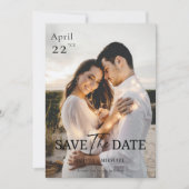 Modern 3 Foto Minimalist Boho Save the Date (Voorkant)