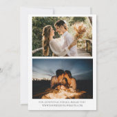 Modern 3 Foto Minimalist Boho Save the Date (Achterkant)