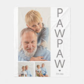 Modern 3 Foto Pawpaw Plaque Fleece Deken (Voorkant)
