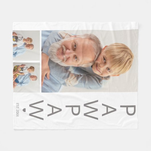 Modern 3 Foto Pawpaw Plaque Fleece Deken (Voorkant (Horizontaal))