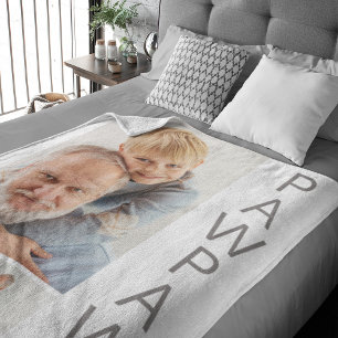 Modern 3 Foto Pawpaw Plaque Fleece Deken