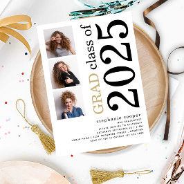 Modern 3 foto Vet 2023 Wit Afstuderen Kaart