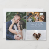 Modern 3 Foto Weddenschap Bedankt (Voorkant)