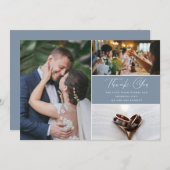 Modern 3 Foto Weddenschap Bedankt (Voorkant / Achterkant)