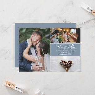 Modern 3 Foto Weddenschap Bedankt