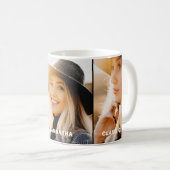 Modern 3 Fotocollage Afstuderen Koffiemok (Voorkant rechts)