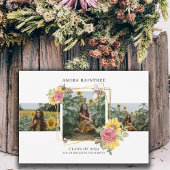 Modern 3 Fotocollage Afstuderen Uitnodiging