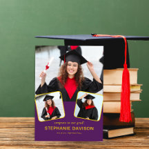 Modern 3 Fotocongraten tot Afstudeerder 2023 Geel 