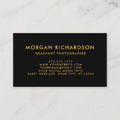 Modern 3 Fotofotograaf Black Gold Visitekaartje (Achterkant)