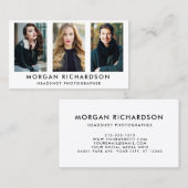 Modern 3 Fotofotograaf Wht Visitekaartje (Voorkant / Achterkant)