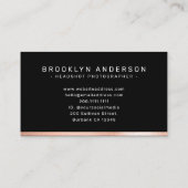 Modern 3 Fotograaf Roos Gold Foil Visitekaartje (Achterkant)