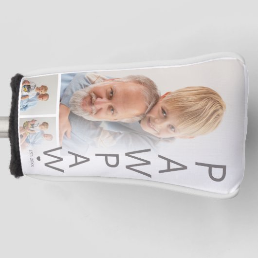 Modern 3 Fotopaw Golfheadcover (Voorkant)