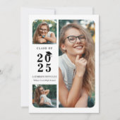 Modern 3 foto's Afstuderen Aankondiging