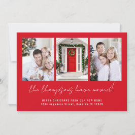 Modern 3 Foto's met prettig kerstfeest vanuit New Feestdagenkaart