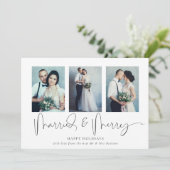 Modern 3 Foto's met vrolijke kerstKaart (Staand voorkant)