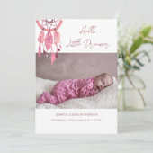 Modern 3 Foto's roze meisje Little Dreamweaver Bir Aankondiging (Staand voorkant)