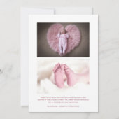 Modern 3 Foto's roze meisje Little Dreamweaver Bir Aankondiging (Achterkant)