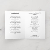 Modern 3 Foto's vieren het Life Funeral Programme Folie Wenskaart (Binnenlaag)