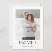 Modern 3 Fotoscript QR Code Engagement Party Aankondiging (Voorkant)