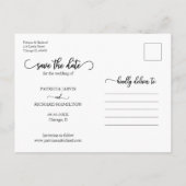 Modern 3 het Berichten van de Foto sparen de Datum Briefkaart (Achterkant)