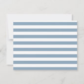 Modern 3 Initiaal Monogram Aqua Blue Stripes Notitiekaartje (Achterkant)