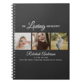 Modern 3 Memorial Guest voor fotocollage Notitieboek (Voorkant)