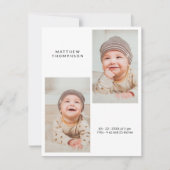 Modern 3 Photo Baby Shower Thank You (Voorkant)