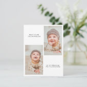 Modern 3 Photo Baby Shower Thank You (Staand voorkant)