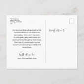 Modern 3 Photo Collage Baby Dank u Geboorte Briefkaart (Achterkant)